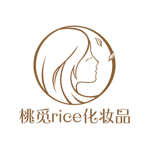 桃觅rice化妆品logo设计