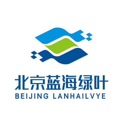 蓝海绿叶logo设计