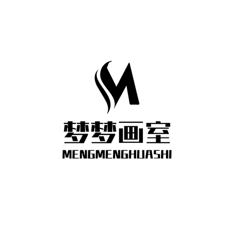 梦梦画室logo设计