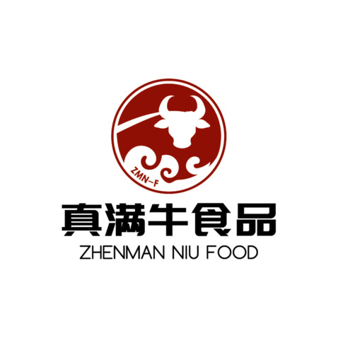 真满牛食品logo设计