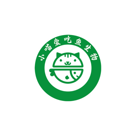 小喵爱吃鱼生物logo设计