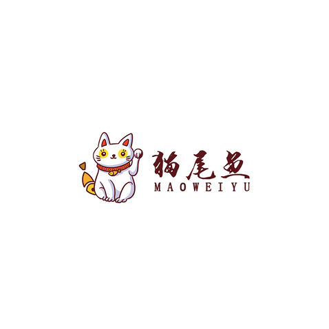 猫尾鱼logo设计