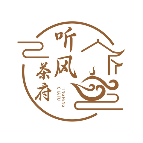 听风茶府logo设计