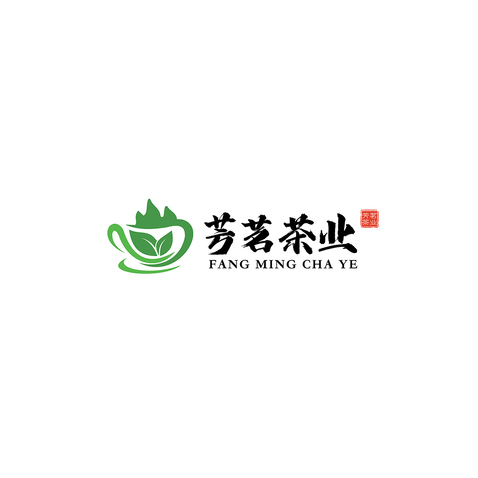 芳茗茶叶logo设计