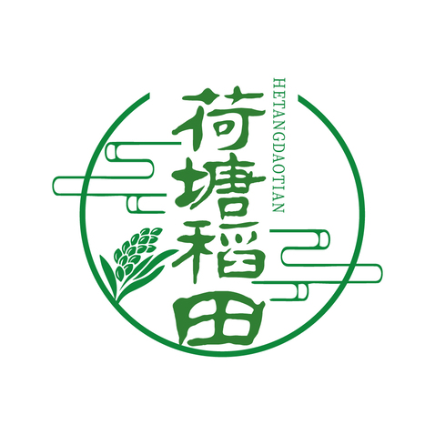 荷塘稻田logo设计