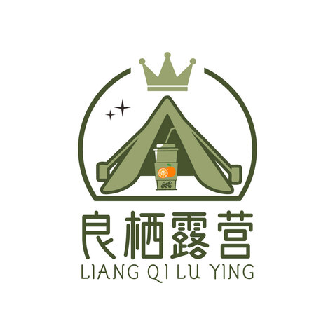 良栖露营logo设计