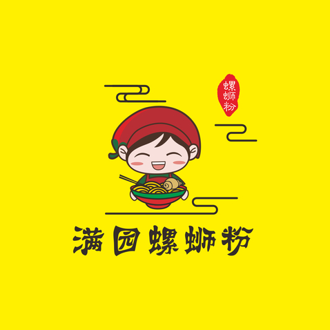 满园螺蛳粉logo设计