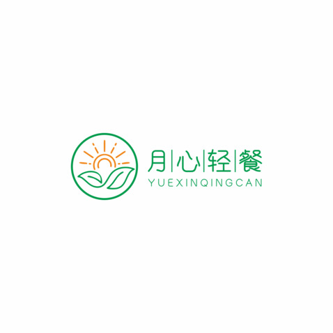 月心轻餐logo设计