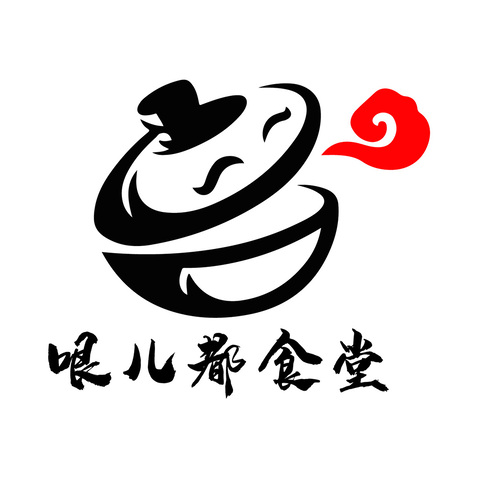 哏儿都食堂logo设计