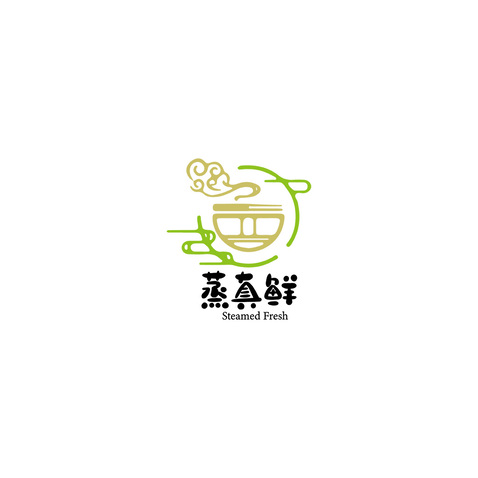 蒸真鲜logo设计