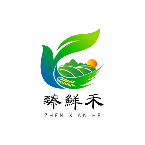 臻鲜禾logo设计