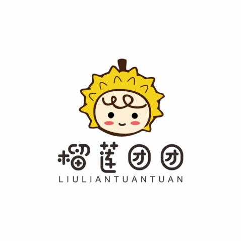 榴莲团团logo设计