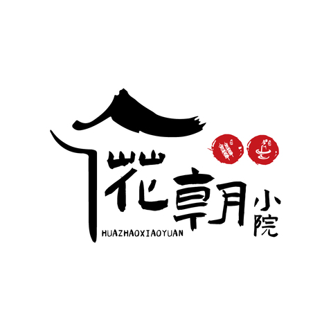 花朝小院logo设计