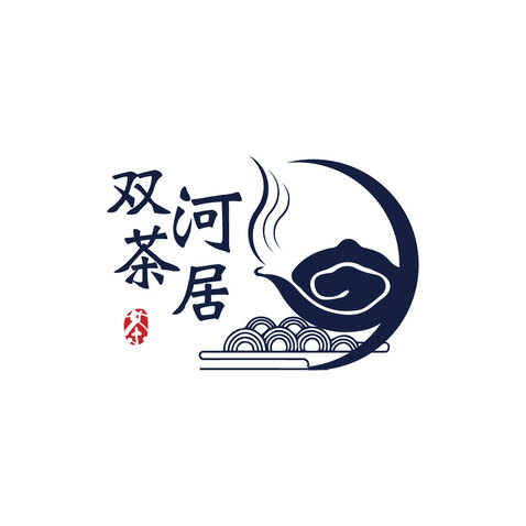 双河茶居logo设计