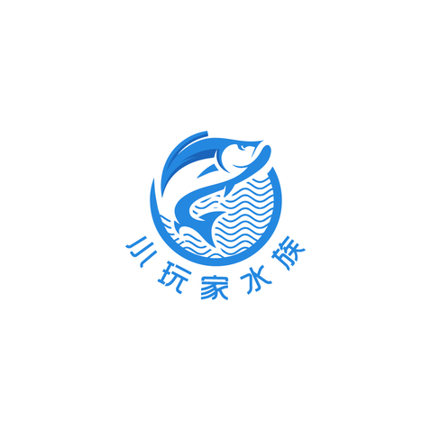 小玩家水族logo设计