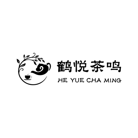 鹤悦茶鸣logo设计