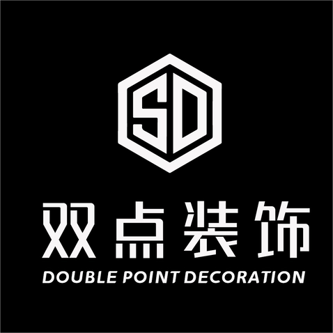 双点装饰logo设计_logo属于现代风格由公司名称设计而成,颜色鲜艳,大气简约,很好的体现了公司形象_案例_万动力