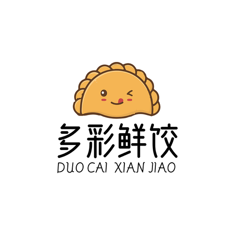 多彩鲜饺logo设计