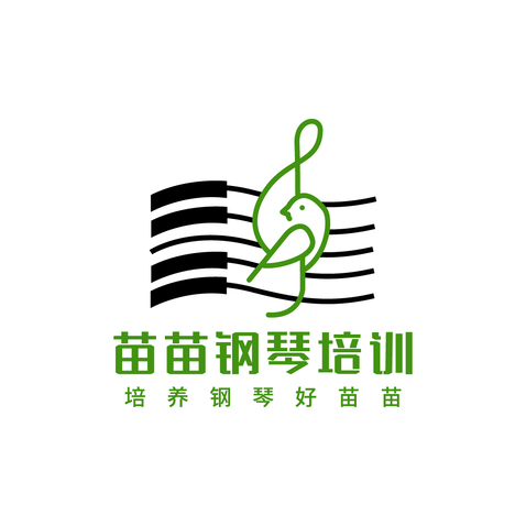 苗苗钢琴培训logo设计