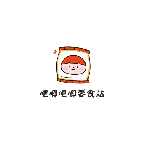 吧唧吧唧零食站logo设计