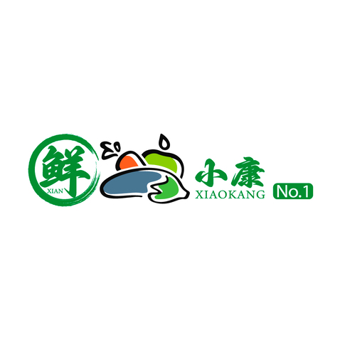 鲜小康logo设计