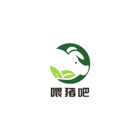 喂猪吧logo设计