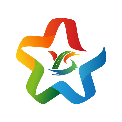 五彩之星logo设计