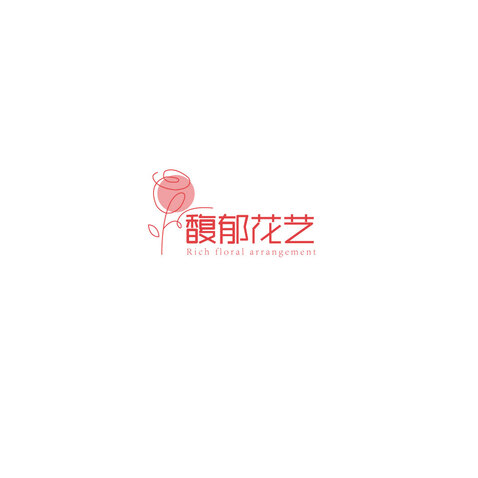 花艺设计与花卉配送logo设计