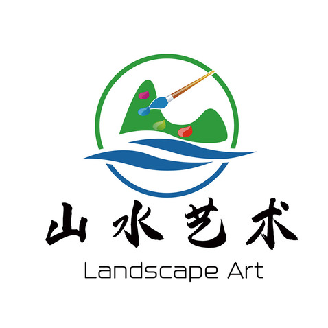 山水艺术logo设计