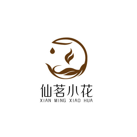 茶叶与花卉饮品logo设计