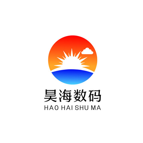 昊海数码logo设计