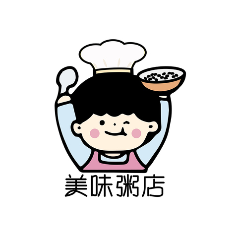 美味粥logo设计