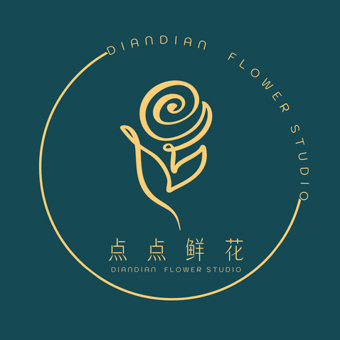 点点鲜花logo设计