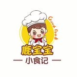 鹿宝宝小吃店logo